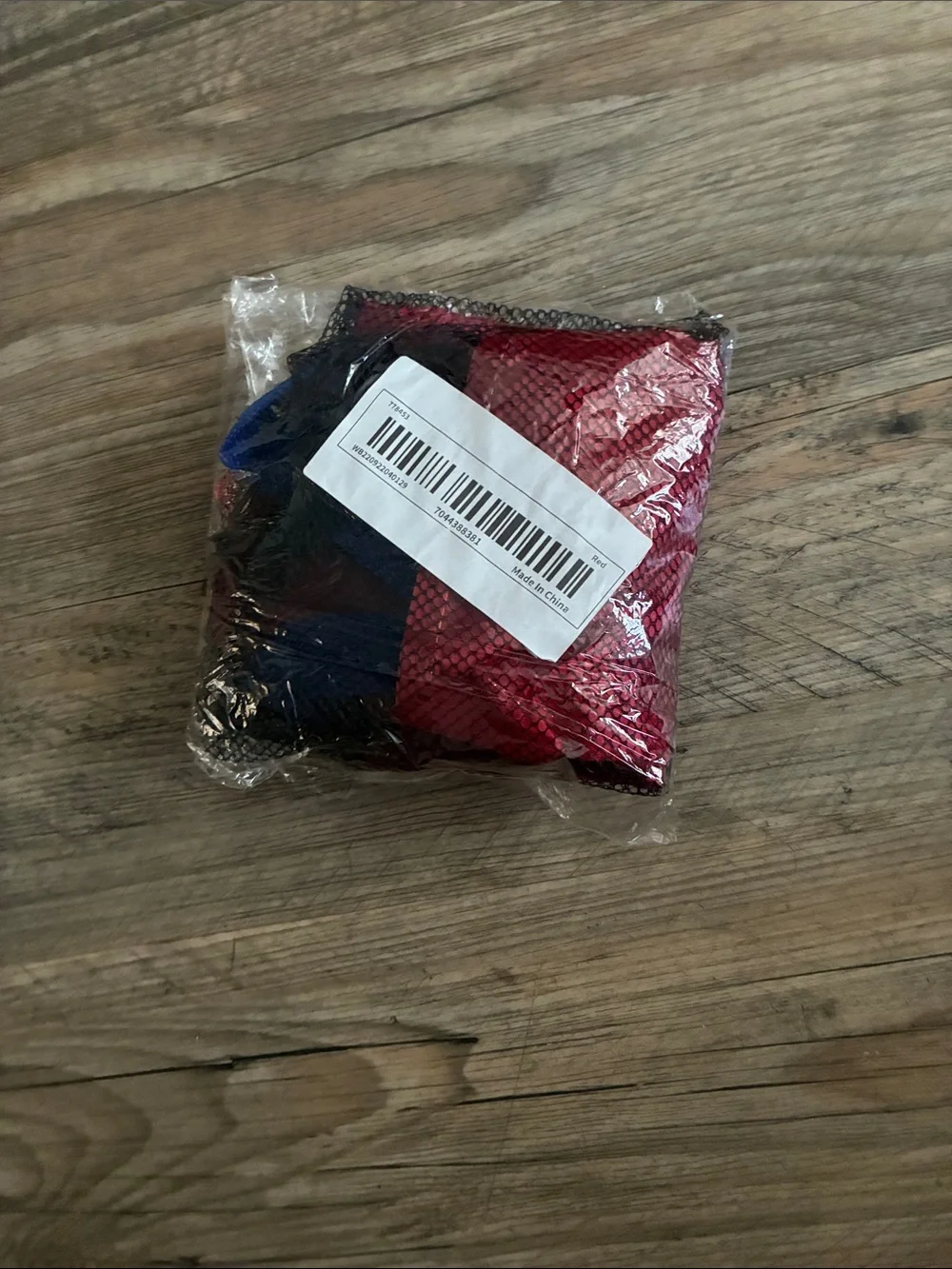 Red and Black Mesh Storage Bag